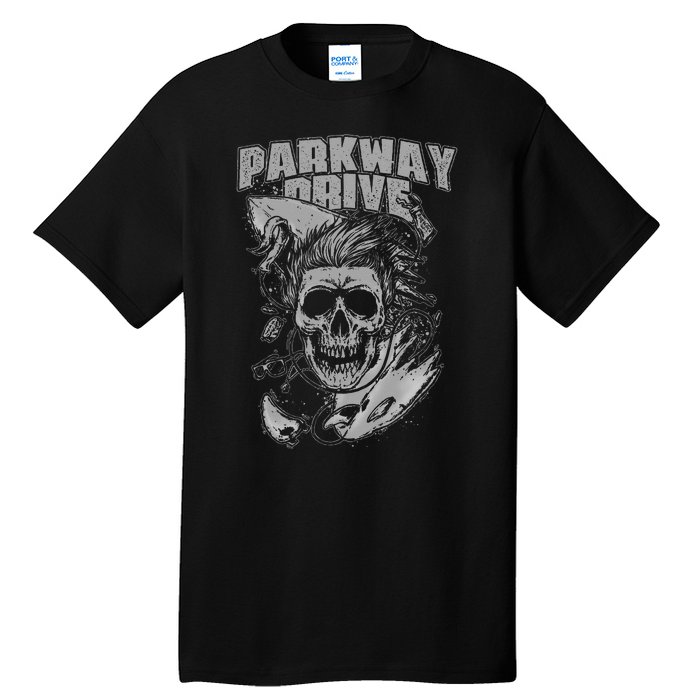 Parkway Drive Surfer Skull Black Tall T-Shirt