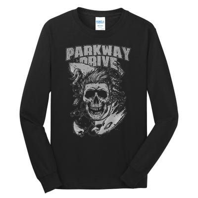 Parkway Drive Surfer Skull Black Tall Long Sleeve T-Shirt