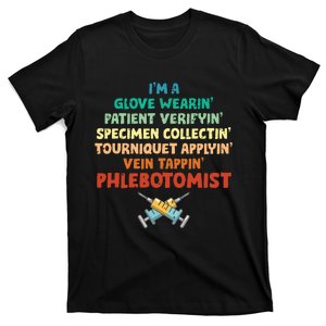 Phlebotomist Definition Syringe Nurse Phlebotomy T-Shirt