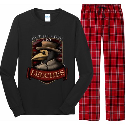 Plague Doctor Steampunk But Did You Try Leeches Long Sleeve Pajama Set