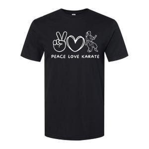 Peace, Love Karate Girl Retro Karate Girl Lover Martial Arts Softstyle CVC T-Shirt