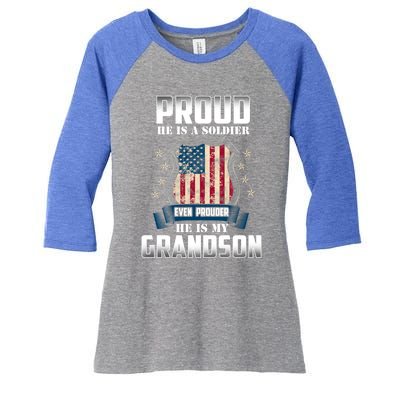 Proud Daughter Son Of A Soldier Mom Mommy Mothers Day Funny Gift Women's Tri-Blend 3/4-Sleeve Raglan Shirt