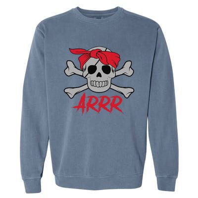 PIRATE DEAD SKULL Wih Eye Patch Halloween Garment-Dyed Sweatshirt