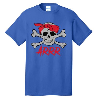 PIRATE DEAD SKULL Wih Eye Patch Halloween Tall T-Shirt