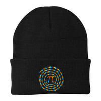 Pi Day Spiral Pi Math Design For Pi Day 3.14 Mathematical Knit Cap Winter Beanie