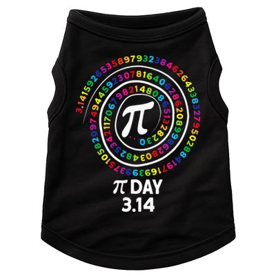 Pi Day Spiral Color Numbers 3 14 Happy Pi Day Doggie Tank