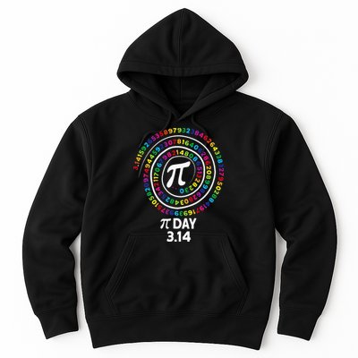 Pi Day Spiral Color Numbers 3 14 Happy Pi Day Hoodie