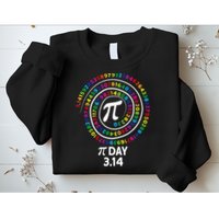 Pi Day Spiral Color Numbers 3 14 Happy Pi Day Sweatshirt