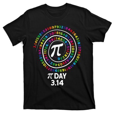 Pi Day Spiral Color Numbers 3 14 Happy Pi Day T-Shirt