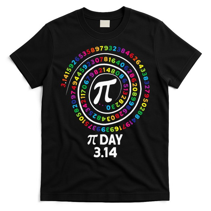 Pi Day Spiral Color Numbers 3 14 Happy Pi Day T-Shirt