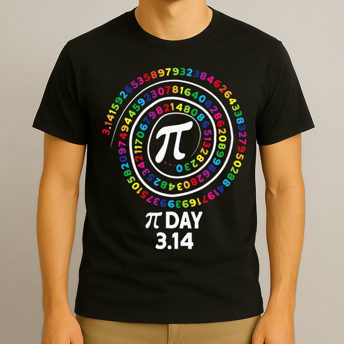 Pi Day Spiral Color Numbers 3 14 Happy Pi Day T-Shirt