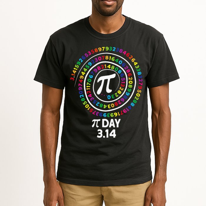 Pi Day Spiral Color Numbers 3 14 Happy Pi Day Tall T-Shirt