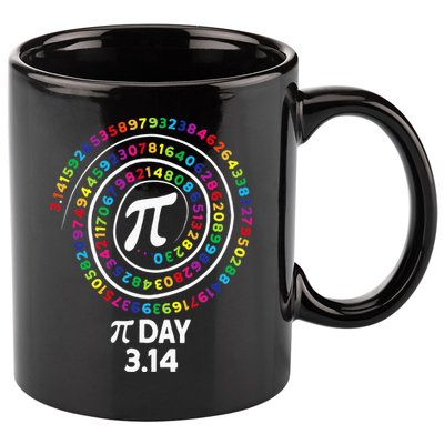 Pi Day Spiral Color Numbers 3 14 Happy Pi Day 11oz C Handle Ceramic Mug