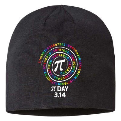 Pi Day Spiral Color Numbers 3 14 Happy Pi Day Sustainable Beanie