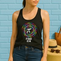 Pi Day Spiral Color Numbers 3 14 Happy Pi Day Womens Tank Top