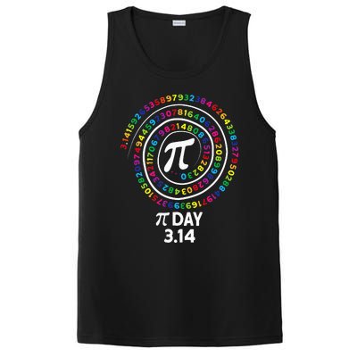 Pi Day Spiral Color Numbers 3 14 Happy Pi Day PosiCharge Competitor Tank