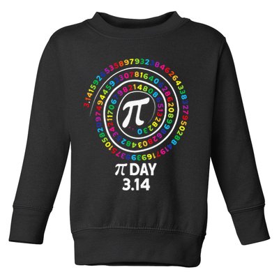 Pi Day Spiral Color Numbers 3 14 Happy Pi Day Toddler Sweatshirt