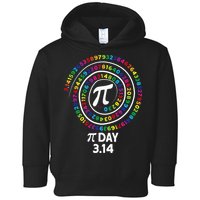 Pi Day Spiral Color Numbers 3 14 Happy Pi Day Toddler Hoodie