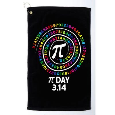Pi Day Spiral Color Numbers 3 14 Happy Pi Day Golf Towel