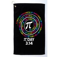 Pi Day Spiral Color Numbers 3 14 Happy Pi Day Golf Towel