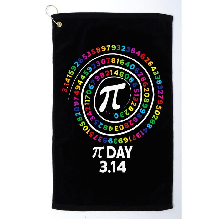Pi Day Spiral Color Numbers 3 14 Happy Pi Day Golf Towel