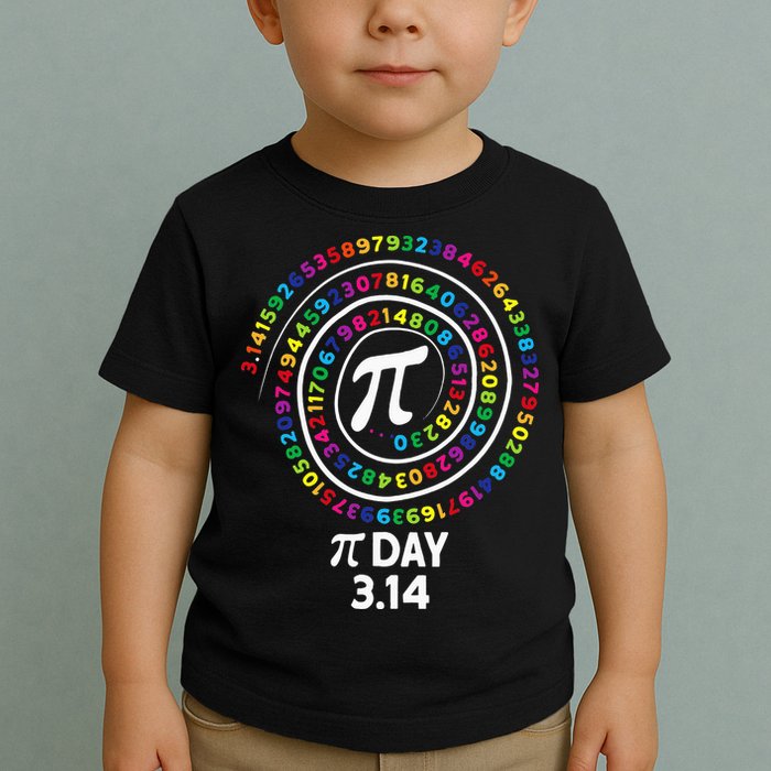 Pi Day Spiral Color Numbers 3 14 Happy Pi Day Toddler T-Shirt