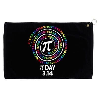 Pi Day Spiral Color Numbers 3 14 Happy Pi Day Grommeted Golf Towel