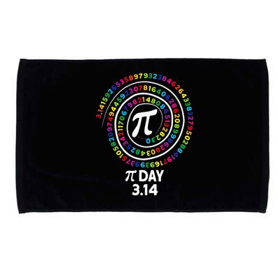 Pi Day Spiral Color Numbers 3 14 Happy Pi Day Microfiber Hand Towel