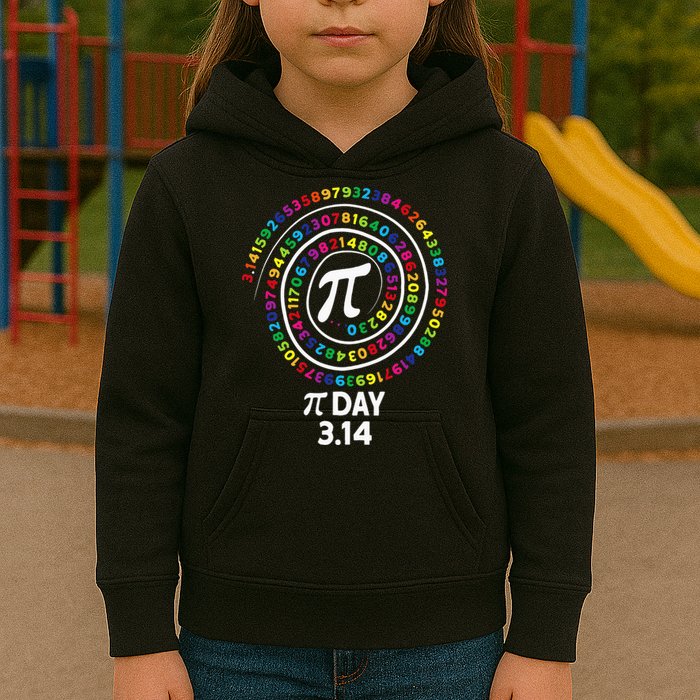 Pi Day Spiral Color Numbers 3 14 Happy Pi Day Kids Hoodie