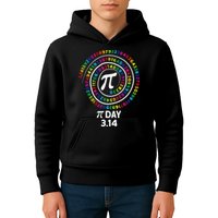 Pi Day Spiral Color Numbers 3 14 Happy Pi Day Kids Hoodie
