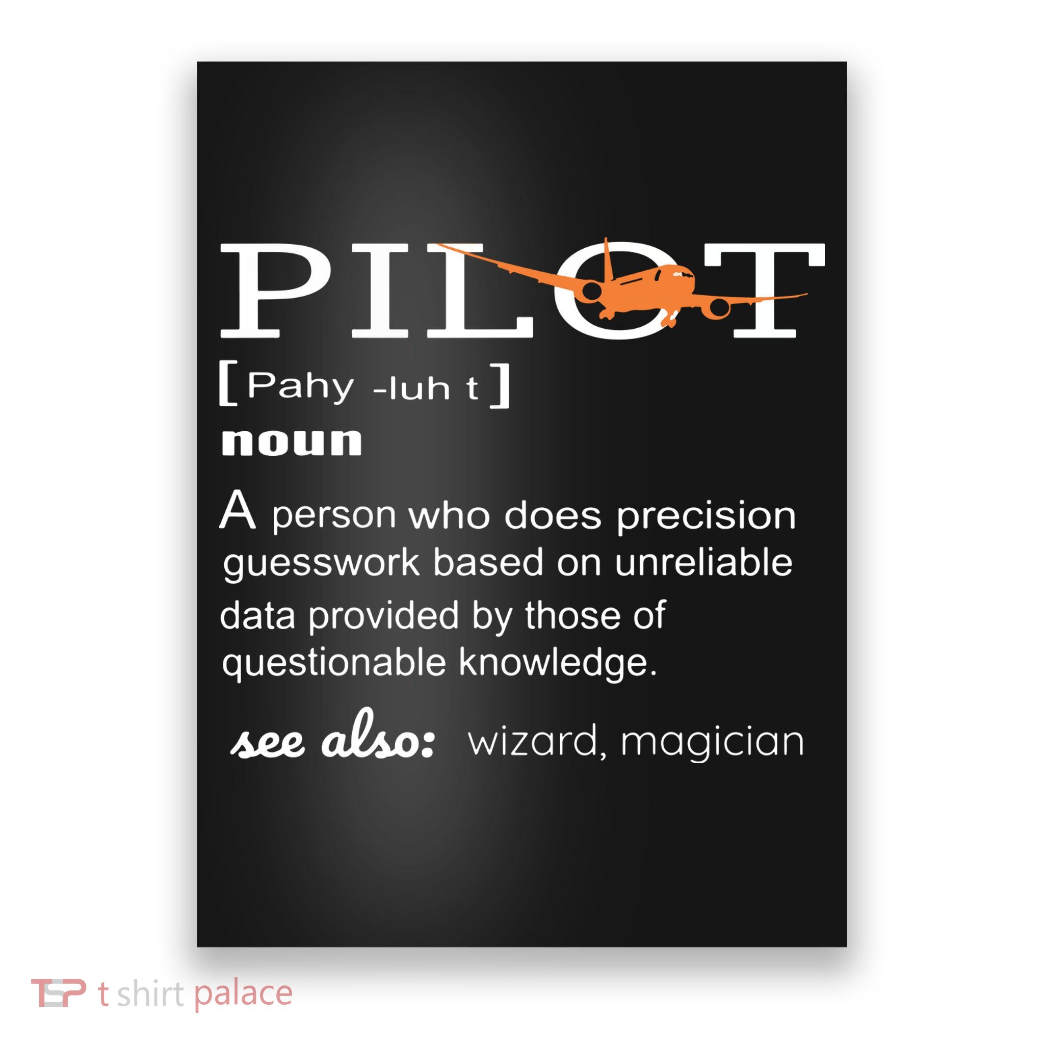 Pilot Definition Shirts Who Lover Funny Airplane Aircraft Poster