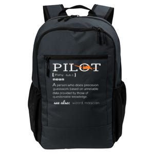 Pilot Definition Shirts Who Lover Funny Airplane Aircraft Daily Commute Backpack