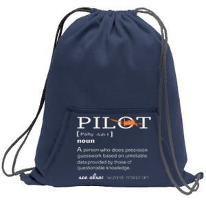 Pilot Definition Shirts Who Lover Funny Airplane Aircraft Sweatshirt Cinch Pack Bag