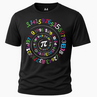 Pi Day Spiral Pi Color Numbers Teacher Student Performance Shirt