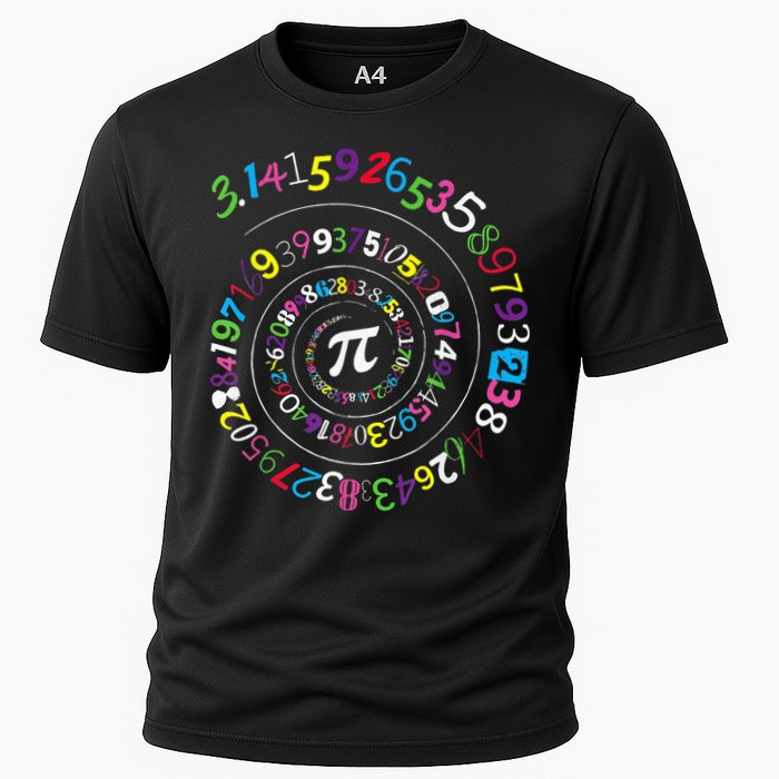 Pi Day Spiral Pi Color Numbers Teacher Student Performance Shirt