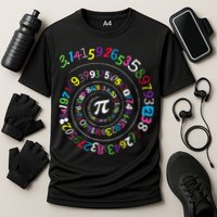 Pi Day Spiral Pi Color Numbers Teacher Student Performance Shirt
