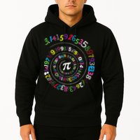 Pi Day Spiral Pi Color Numbers Teacher Student Hoodie