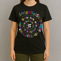 Pi Day Spiral Pi Color Numbers Teacher Student T-Shirt