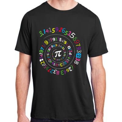 Pi Day Spiral Pi Color Numbers Teacher Student Adult ChromaSoft Performance T-Shirt