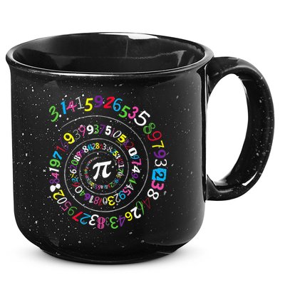 Pi Day Spiral Pi Color Numbers Teacher Student 15oz Campfire Ceramic Mug