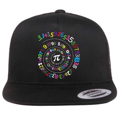 Pi Day Spiral Pi Color Numbers Teacher Student Flatbill Hat