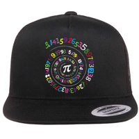 Pi Day Spiral Pi Color Numbers Teacher Student Flatbill Hat
