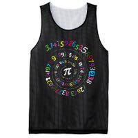 Pi Day Spiral Pi Color Numbers Teacher Student Mesh Reversible Basketball Jersey Tank