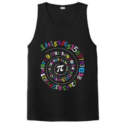 Pi Day Spiral Pi Color Numbers Teacher Student PosiCharge Competitor Tank