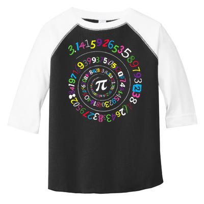 Pi Day Spiral Pi Color Numbers Teacher Student Toddler Fine Jersey T-Shirt