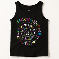 Pi Day Spiral Pi Color Numbers Teacher Student Tank Top