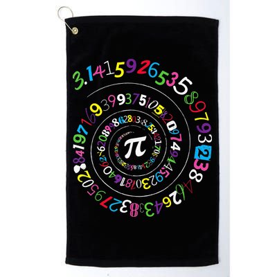 Pi Day Spiral Pi Color Numbers Teacher Student Golf Towel