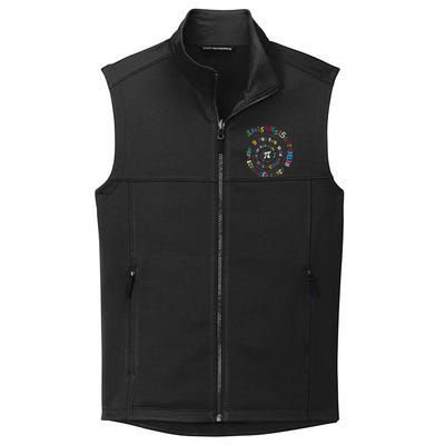 Pi Day Spiral Pi Color Numbers Teacher Student Collective Smooth Fleece Vest