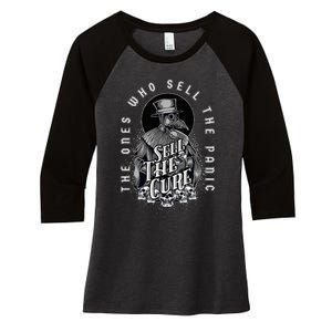 Plague Doctor Sell The Panic Sell The Cure Women's Tri-Blend 3/4-Sleeve Raglan Shirt