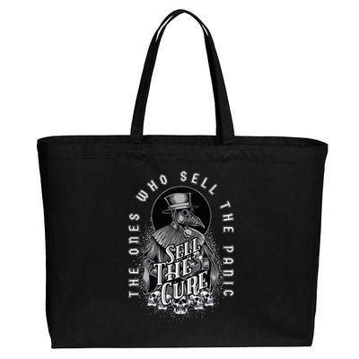 Plague Doctor Sell The Panic Sell The Cure Cotton Canvas Jumbo Tote